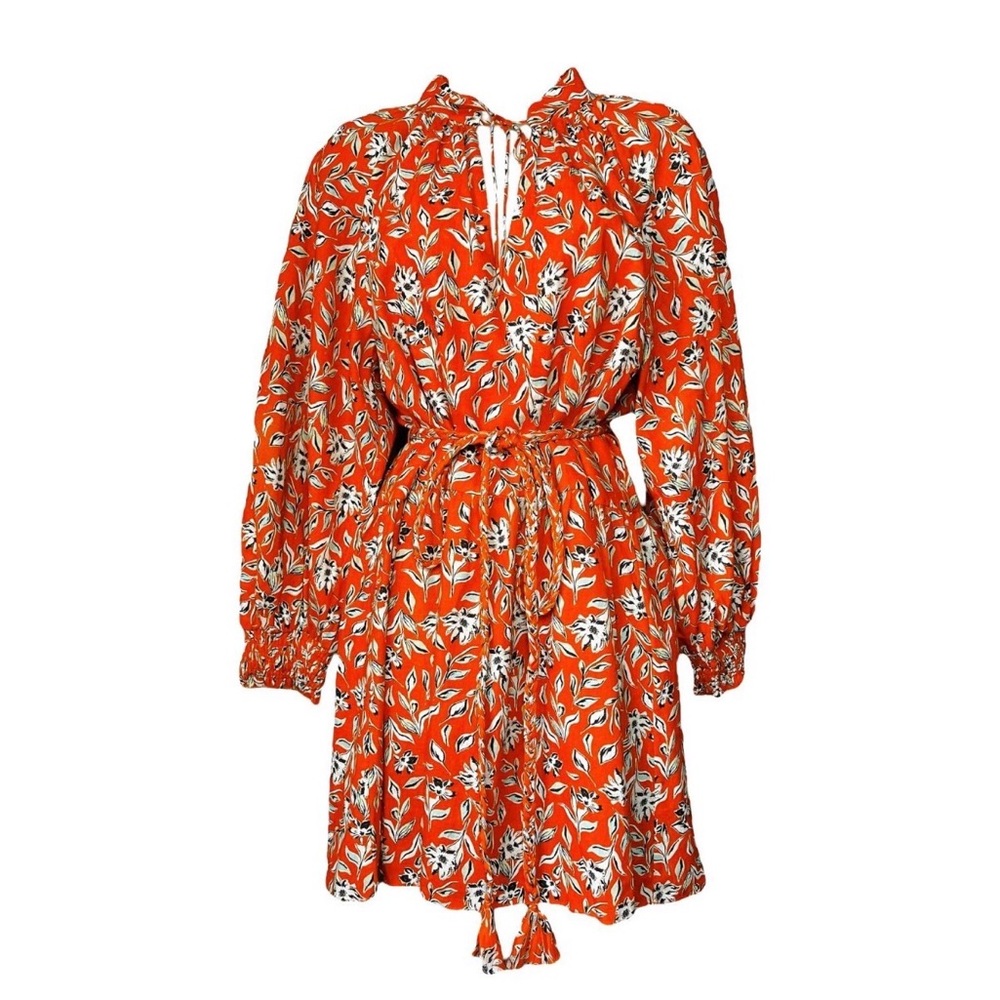 Alice + Olivia Red and White Floral Dress